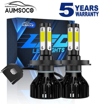 For Honda Fit 2006-2019 2020 9003 H4 Front LED Headlight Bulbs Conversion Kit 2x - Image 1 of 4