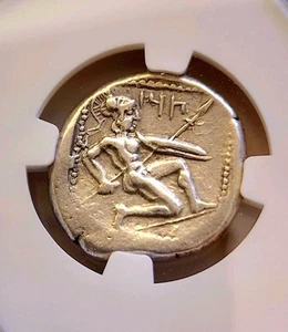 Cilicia Tarsus Hoplite Stater NGC CH Fine Ancient Silver Coin - Picture 1 of 5