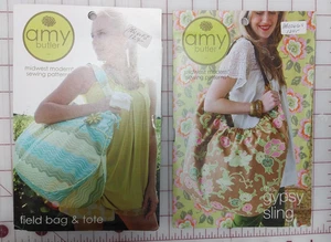 2 Sewing Patterns Amy Butler Field Bag & Tote AB040FI + The Gypsy Sling AB054GS - Picture 1 of 3