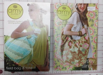 2 Sewing Patterns Amy Butler Field Bag & Tote AB040FI + The Gypsy Sling AB054GS - Image 1 of 3