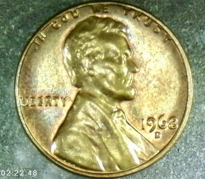 1968 D Penny RPM & Doubling On The Obverse Red To Red Brown - Image 1 of 4