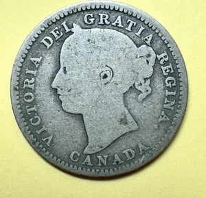 1883H Canada 10 Cents. Good Condition - Picture 1 of 2