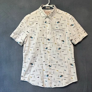 Penguin Heritage Slim Fit Shirt Knit Glasses Paint Brushes Artsy Button Down Med - Picture 1 of 10