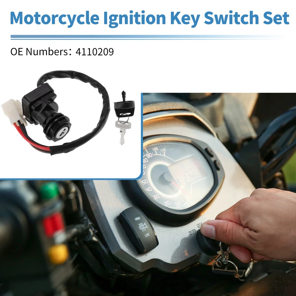 Ignition Key Switch No.4110209 for Polaris Big Boss 400L 1997 Foto 1 de 4