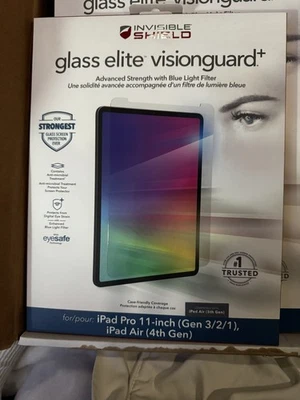 ZAGG (Glass Elite VisionGuard+) for Apple iPad Pro 11-inch (Gen 3/2/1) & Air 4th - Image 1 of 2