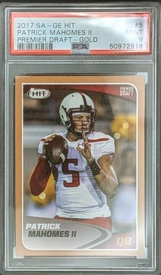 2017 Sage Hit - Patrick Mahomes II #5 (RC) Gold PSA 9 – SEE PHOTOS - Image 1 of 2