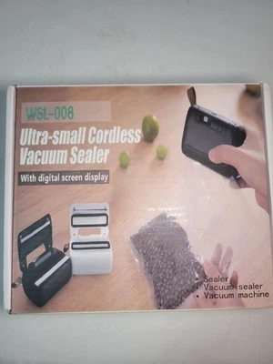 UltraSmall Cordless Vacuum Sealer Heat Sealer Rechargeable Handheld Vacuum White - Image 1 of 4