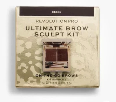 Revolution Pro Ultimate Brow Sculpt Kit 5 Piece On-The-Go Brow Kit Ebony Brown - Image 1 of 2