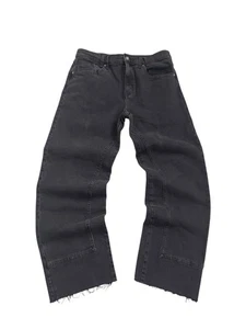 Pantalones de mezclilla We the Free para mujer Risk Taker tiro alto dobladillo recto crudo Free People 31 - Imagen 1 de 12
