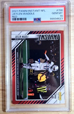 Jaylen Waddle /99 (PSA 10, RC)💎2021 Panini Instant - Dolphins - Image 1 of 3