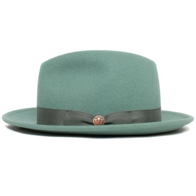 100% Wool Felt Fedora Trilby Hand Made Wider Brim Gents Hat With Band11 Colours - Image 1 of 4