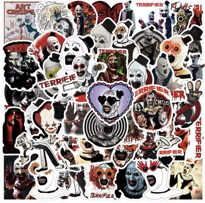 Art The Clown Style Stickers 50pk Mixed Terrifier Horror Stickers FREE SHIPPING - Image 1 of 4