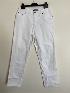 Bill Blass Jeans Größe 10 UK 12 14 weiß 31 x 27 gerades Bein Retro y2k einfache Passform - Bild 1 von 8