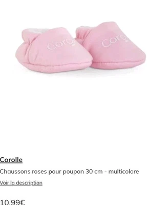 Chaussons roses Poupee Ma Corolle36cm - Photo 1/2