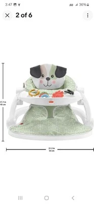 Fisher-Price Silla de Bebé Portátil Asiento de Piso Sentarse Bandeja para Snacks Cachorro Perro ¡NUEVA! Foto 1 de 4