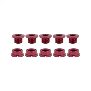Origin8 Single-Ring Chainring Bolts, Alloy, Red - Picture 1 of 1