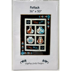 Southwest Themed Wall Quilt Pattern Potluck by Giggling Gecko Designs 36" x 50"  - Picture 1 of 2