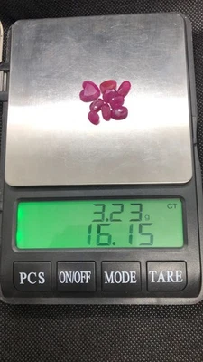 Natural Afghanistan Ruby Lot 16.15ct (9 Pcs) | Heart & Oval Cut | Purplish Red - Image 1 of 4