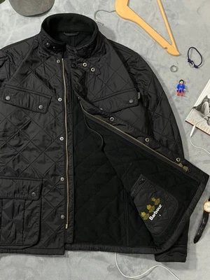 Barbour Ariel Polarquilt Jacket Black Men's M Full Zip Fleece Coat Vislon YKK - Image 1 of 4