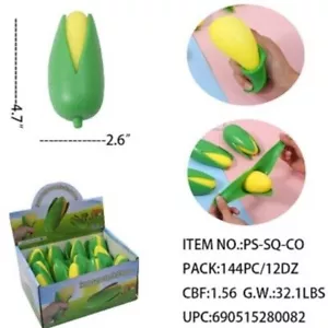 Squeeze Vegetable Toy Corn Squishy Yellow Funny Stress Relieve display x 12pcs - Picture 1 of 12