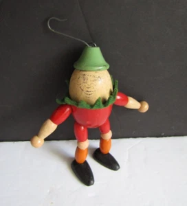 Vtg 1930’s Jaymar Humpty Dumpy Jointed Wooden Figure 4 1/2" USA - Picture 1 of 4