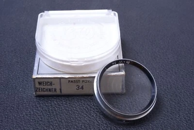 ✅ B & W SCHNEIDER SOFT FOCUS 34MM FILTER LENS OR CAMERA PUSH ON W/ KEEPER 103-3 - Image 1 of 2