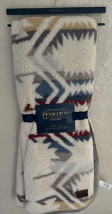 Pendleton Woolen Mills Sherpa Aztec Fleece Throw 50”x70” Multicolor Blanket NEW - Picture 1 of 3