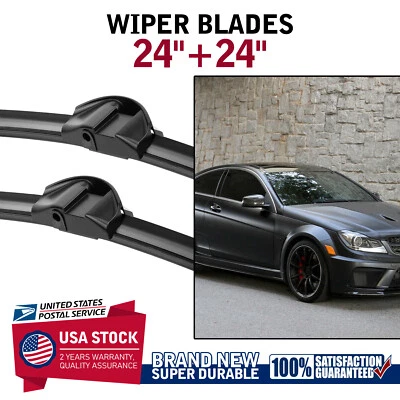 Limpiaparabrisas sin soporte OEM para Mercedes-Benz C250 2012-2013 24" y 24" Foto 1 de 4