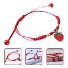 2 Pcs Braided Bracelet Friendship Bracelets Strawberry Wrist Strap