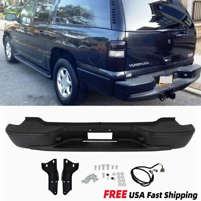 Black Rear Step Bumper For Chevrolet Tahoe Suburban 1500 Yukon XL 2000-2006 Foto 1 de 4