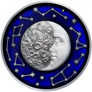 Niue - 2017 The MOON series CELESTIAL BODIES $5 High Relief 2 oz Silver Coin - Picture 1 of 1