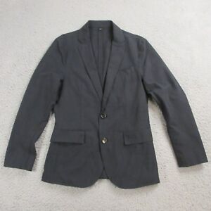 J.CREW Mens Ludlow Blazer Suit Jacket Sport Coat 34S Short Blue Plaid Cotton