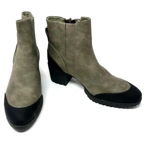 Dr. Scholls Shoes Size 9.5 Boots Tan Suede Side Zip Comfort Round Toe Winter - Picture 1 of 9