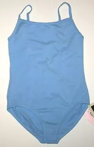 Sansha Signature Shae Camisole Leotard Bodysuit Princess Seams New Blue Girl - Picture 1 of 9