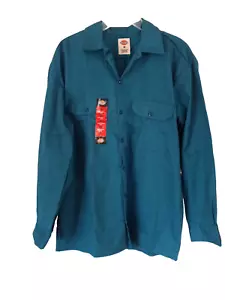 Dickies Herren türkis Original Fit Langarm Twill Arbeitshemd Gr. M neu mit Etikett - Bild 1 von 2
