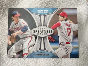 2019 Topps Greatness Returns GR-12 Shohei Ohtani Nolan Ryan Los Angeles Angels - Picture 1 of 2
