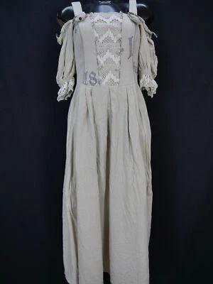 Einfach süß beige mit Spitzeneinsatz herrliches Landhaus Kleid Trachten Gr.34 - Bild 1 von 4