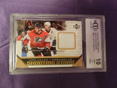 2005-06 Upper Deck Shooting Stars John LeClair Jersey (white) BCCG Graded 10  - Image 1 of 3