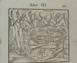 Grabado en madera, baño Leucker, 1575 - Imagen 1 de 3