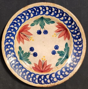 Vintage Villeroy & Boch 6 1/4 Inch Spatterware Design Stick Plate - Picture 1 of 7
