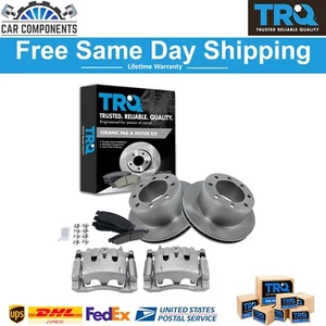 Kit de rotores y pinzas de freno de disco de cerámica trasera TRQ para Ford F250 2006-2012 - Imagen 1 de 7