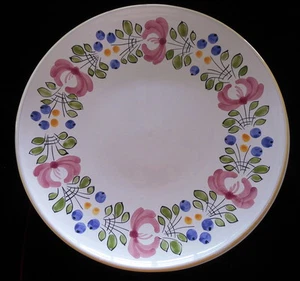 Vintage SLATER IMPORTS CERAMIC WHITE & FLORAL 12" Round Platter 1920 - 1990 - Picture 1 of 3