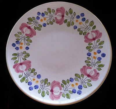 Vintage SLATER IMPORTS CERAMIC WHITE & FLORAL 12" Round Platter  1920 - 1990 - Image 1 of 3