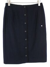 SCOTCH & SODA ~W31 Women Skirt Navy Pocketed Snaps Over The Knee Zipped Formal