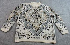 Vintage Alfred Dunner Mens XL Abstract Patterned Thick Sweater Crew Neck in USA - Picture 1 of 10