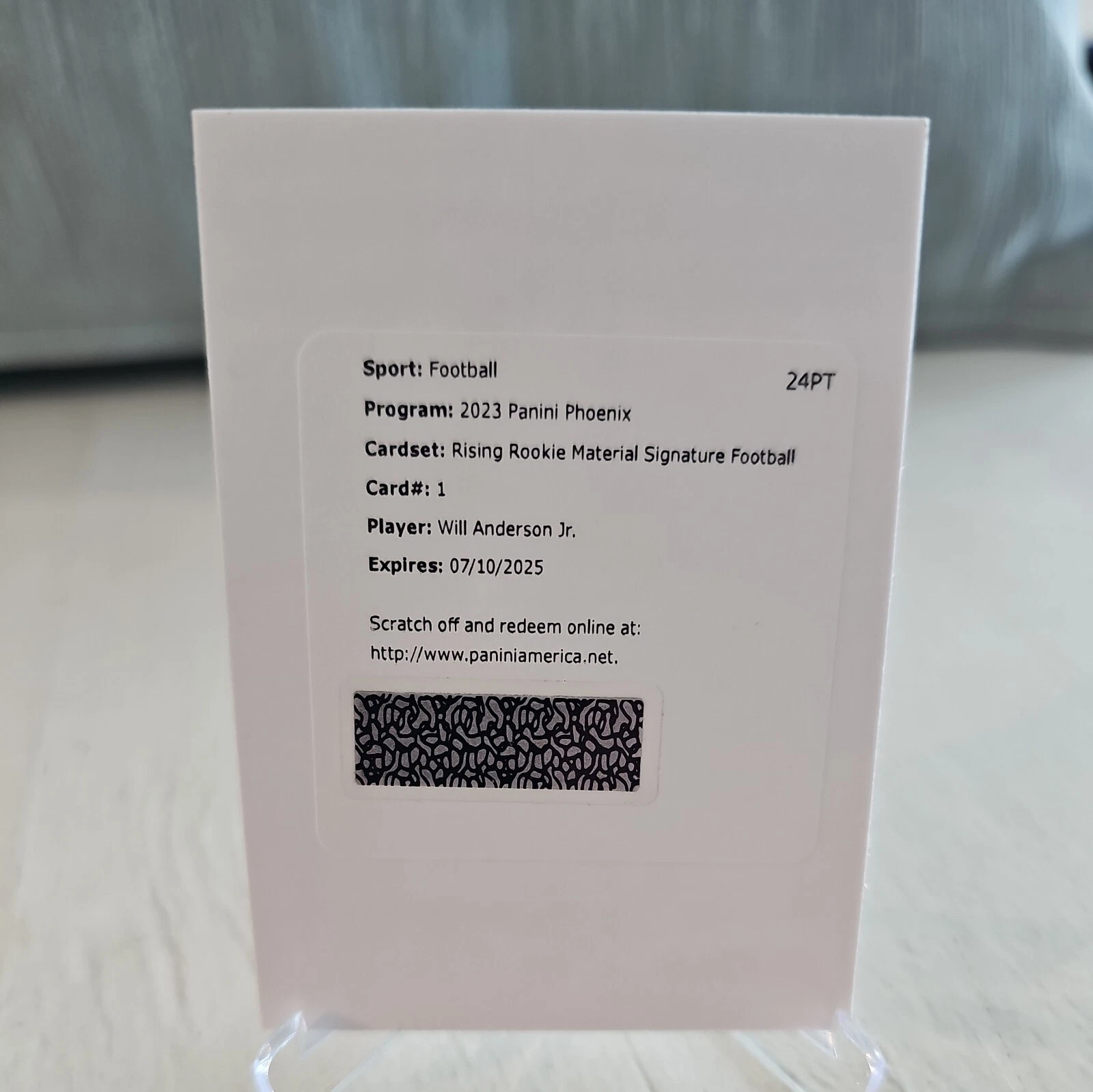 2023 Will Anderson Jr Phoenix Rising Rookie Materials Signature Redemption /199