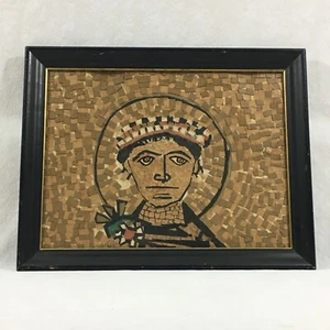 Vintage handgefertigte zusammengebaute Collage gerahmt Justinian Kaiser des Byzantinischen Reiches - Bild 1 von 24