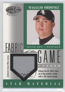 2001 Leaf Certified Materials Fabric of the Game Career Stats Magglio Ordonez