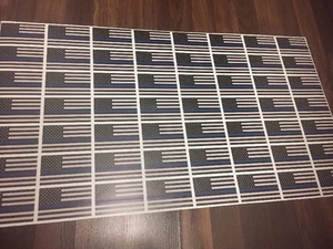 (56 Pack!) THIN BLUE LINE 4" x 2.5" DECALS STICKER SUPPORT POLICE Subdued Flag - Picture 1 of 2