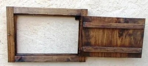 ventana de cuarteron rustica con aldabilla, antaño, cubrecontador - Imagen 1 de 2